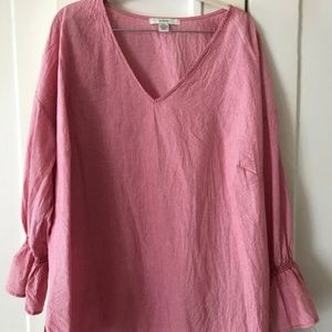 Red & White micro-stripe tunic 22W - Nordstroms